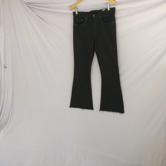 Rag & Bone 10"inch crop Flared Japanese denim Jeans 10w +MEASUREMENT 98%cotton - Picture 7 of 13